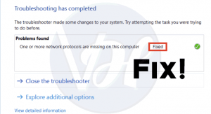 Fix: One Or More Network Protocols Are Missing On This Computer