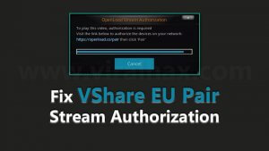 Fix VShare EU Pair Stream Authorization error