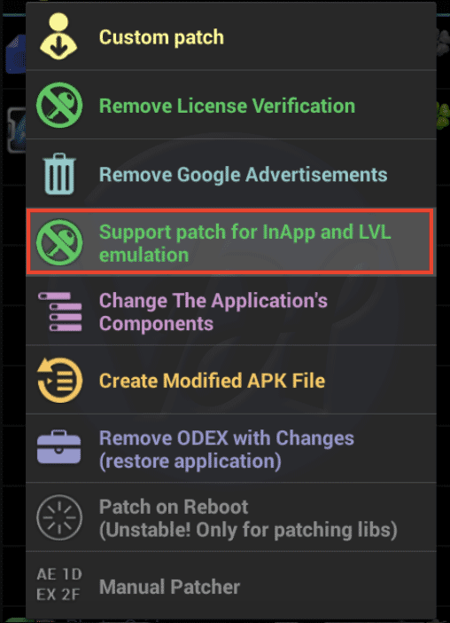 Patch for InApp