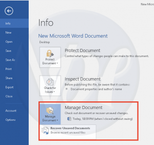 How to Recover Unsaved Word Document