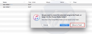 move to trash How to Delete Duplicates in iTunes | 2 Methods