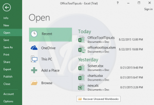 How to Recover an Unsaved Excel File