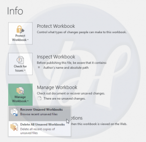How to Recover an Unsaved Excel File