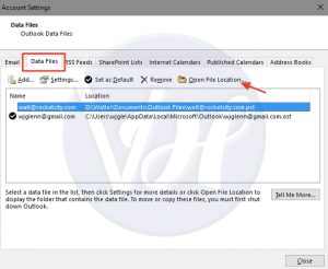 Where is My Outlook PST File Location