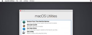Running Disk Utility in the Recovery Mode