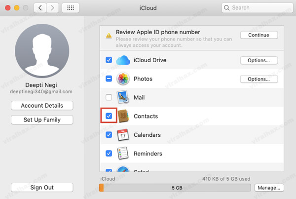 check contacts check contacts sync