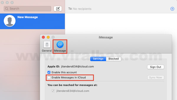 enable messages in iCloud
