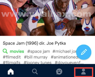 account icon on tumblr app android
